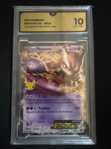 1 Graded card - Mewtwo 54/99 Foil, Full art - GG 10, Nieuw