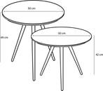 2dekans | Mica Decorations Jailey Bijzettafel - Set van 2 -, Ophalen of Verzenden, Zo goed als nieuw