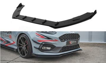 Racing Voorspoiler Ford Fiesta Mk8 ST / ST-Line Glans Zwart, Ophalen of Verzenden, Nieuw