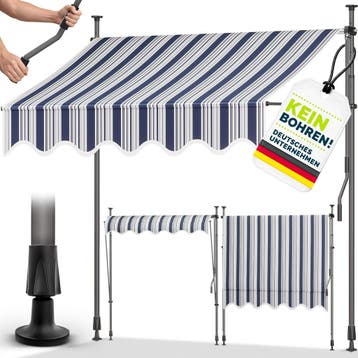 Klemluifel - Balkon luifel - Verticale luifel - 150 cm - Gri, Verzenden, Zo goed als nieuw