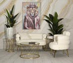 TAFEL NOAH GOUD SET 4 STUKS CM Ø 70X45-47X54,5-36x50-28x45, Huis en Inrichting, Tafels | Salontafels, Ophalen of Verzenden, Nieuw