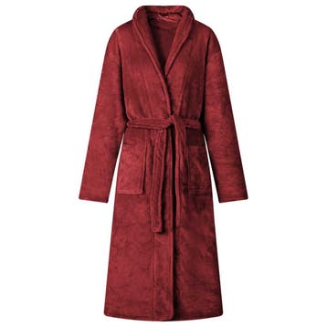 vidaXL Badjas zonder Kap Bordeaux Rood xxxl Flanel, Kleding | Heren, Pyjama's, Verzenden, Nieuw