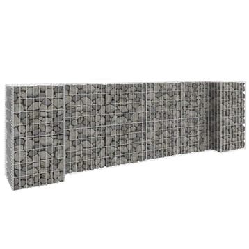 vidaXL Gabion plantenbak H-vormig 260x40x80 cm staaldraad, Tuin en Terras, 100 cm of meer, Verzenden, Nieuw, Metaal