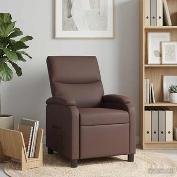 vidaXL Relaxfauteuil Bruin Kunstleer, Huis en Inrichting, Verzenden, Nieuw