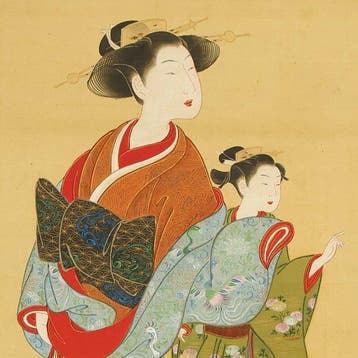 Ukiyo-e Kimono Beauty with Double Box - Attributed to Suzuki, Antiek en Kunst