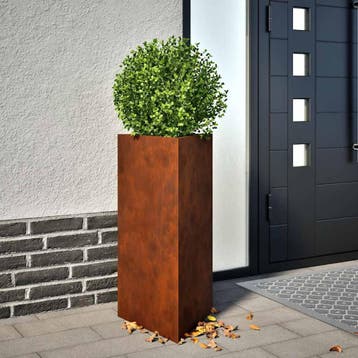 vidaXL Plantenbakken 2 st driehoek 40x34,5x75 cm weervast, Verzenden, Nieuw, Metaal