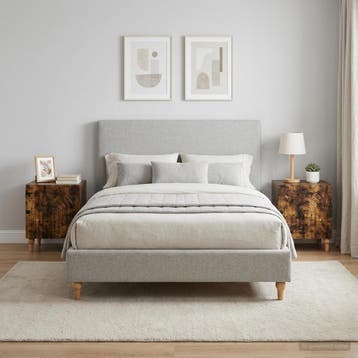 vidaXL Nachtkastje 2 st Gerookt eiken 43 x 34,5 x 50 cm, Minder dan 45 cm, Verzenden, Nieuw, Minder dan 55 cm