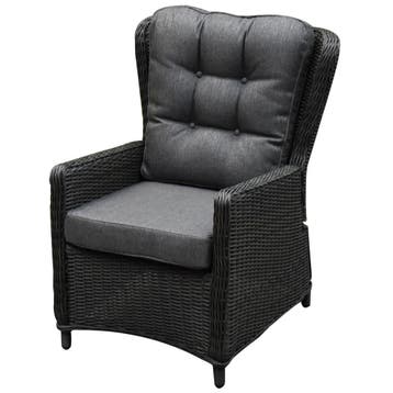 Marina premium lounge tuinstoel verstelbaar antraciet, Ophalen of Verzenden, Nieuw, Wicker
