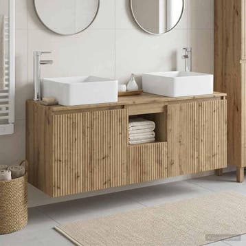 vidaXL Badkamerkastenset 3 st Artisanaal eiken 49,5 x 41 x, Verzenden, Nieuw