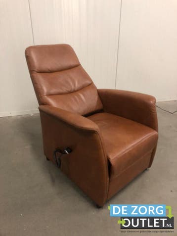 Sta op stoel bruin leer merk Ciar (Gebruikte sta-op stoelen), Ophalen of Verzenden, Gebruikt