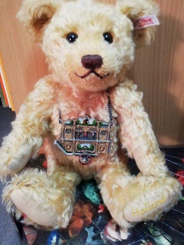 Steiff - Figuur - Draaiorgel Beer - Blond Mohair