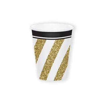Bekers Black&Gold 266ml (8st), Ophalen of Verzenden, Nieuw