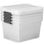 Opbergdoos / Opslagbox 45 L - Kunststof - 4-Delig - Incl. De, Huis en Inrichting, Verzenden, Nieuw