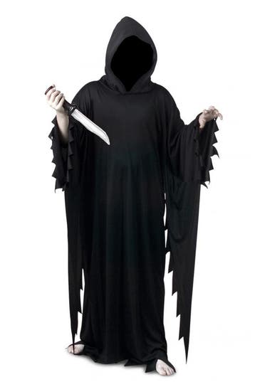 KIMU® Kostuum Magere Hein Pak Geest Zwart XS S M 158 164 170, Carnaval, Nieuw, Ophalen of Verzenden, Kleding