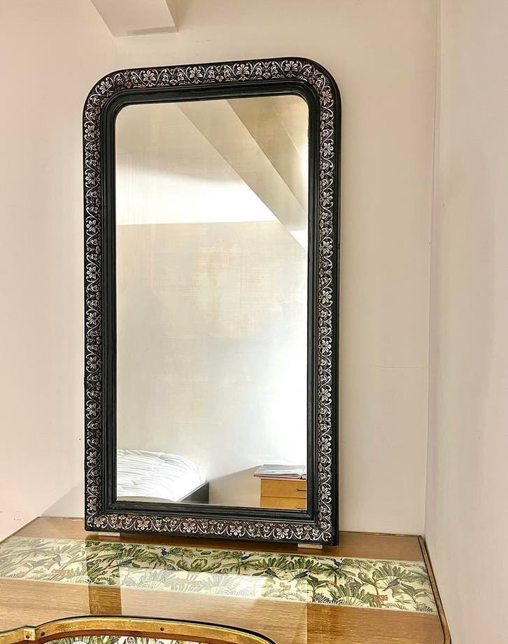 Antieke toogspiegel 117x65cm, Antiek en Kunst, Antiek | Spiegels, Ophalen of Verzenden