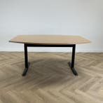 verstelbare vergadertafel 160x120 cm, beuken - zwart, Ophalen of Verzenden, Gebruikt, Bureau