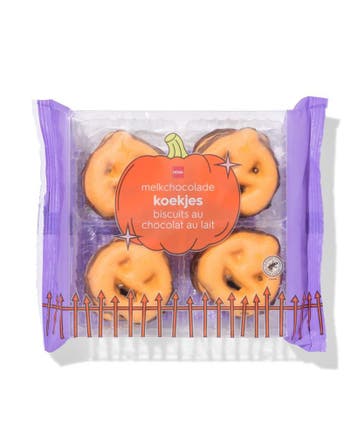 HEMA Melkchocolade koekjes Halloween 165g, Verzenden, Nieuw