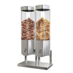GGM Gastro | Graandispenser - dubbel - chroom - met hefboom, Verzenden, Nieuw in verpakking, Overige typen