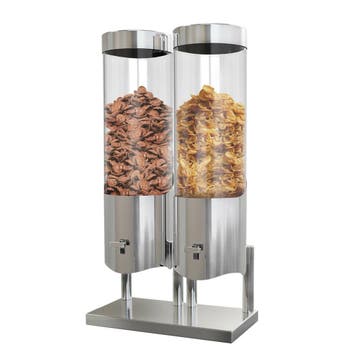 GGM Gastro | Graandispenser - dubbel - chroom - met hefboom, Verzenden, Nieuw in verpakking, Overige typen