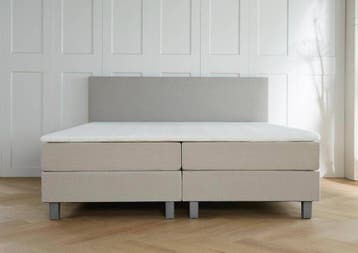 ACTIE! Boxspring Turijn 160 200 Beige, Verzenden, Beige, 200 cm, Modern