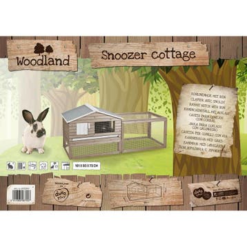 Konijnenhok Woodland Snoozer Cottage – Extra Diep Houten.., Verzenden, Nieuw, Overige typen