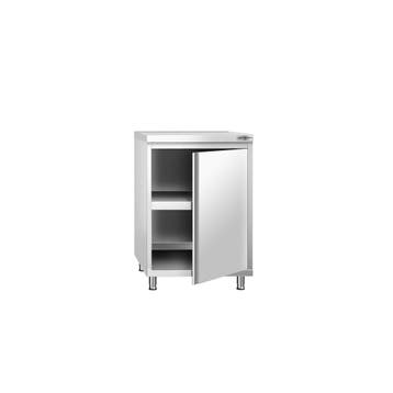 GGM Gastro | Gesloten RVS werktafel PREMIUM - 600x700mm - |, Verzenden, Nieuw in verpakking, Meubilair