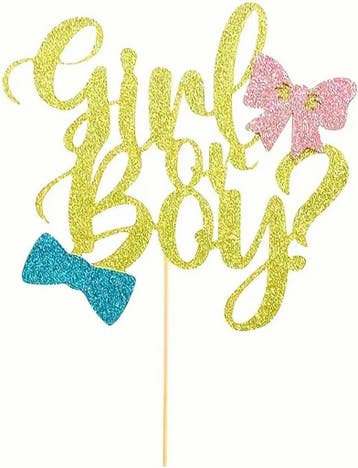 Genderreval cupcake en taartset:toppers,tafelkleden, etagere, Ophalen of Verzenden, Nieuw, Versiering, Geboorte of Huwelijk