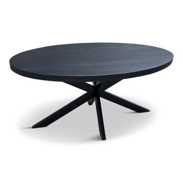 Eettafel Silvia Ovaal 160x90cm Mango Zwart, Ophalen of Verzenden, Nieuw