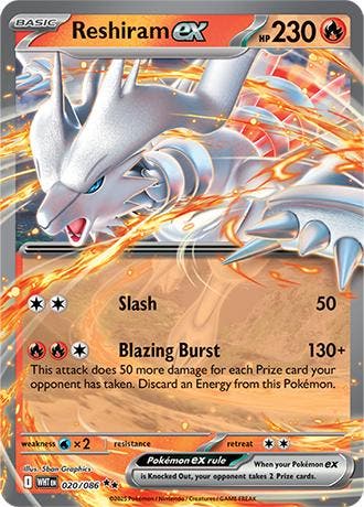 Reshiram ex (WHT 020), Ophalen of Verzenden, Nieuw