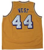 NBA - Jerry West - Autograph - Geel maatwerk basketbaljersey, Nieuw