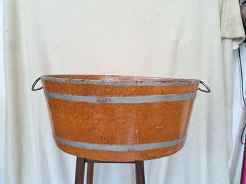 Silesia Holzstoff - Emmer - Bak - Houtpulp, Metaal - Wasbak