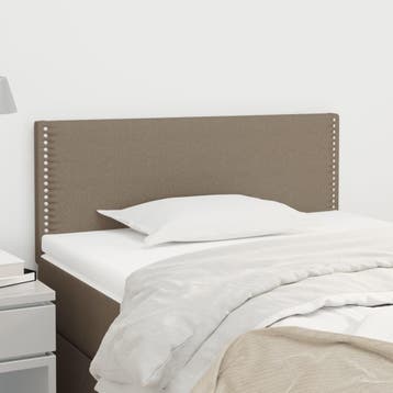 Bedbord 100cm taupe stof | retourdeal 32% korting, Huis en Inrichting, Eenpersoons, Bruin, Klassiek, Zo goed als nieuw