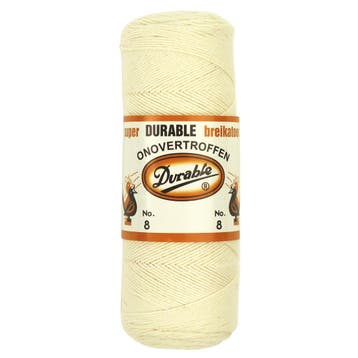 Durable Breikatoen Nr. 8 - 087 ecru - Katoen Garen, Hobby en Vrije tijd, Breien en Haken, Ophalen of Verzenden, Nieuw
