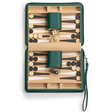 Schaakspel - Travel zipper backgammon set -