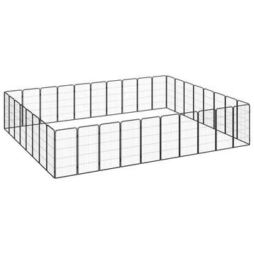vidaXL Hondenkennel 36 panelen 50 x 100 cm gepoedercoat, Verzenden, Nieuw