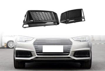 Mistlamp Grillen Audi A4 B9 2015-2019 S-Line RS-Look Zwart, Auto-onderdelen, Ophalen of Verzenden, Nieuw