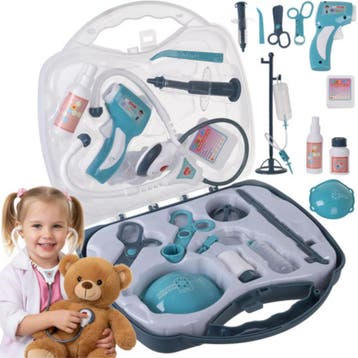 Ruhhy Kinderdoktersset 13-delig – koffer met geluid, lich., Ophalen of Verzenden, Nieuw