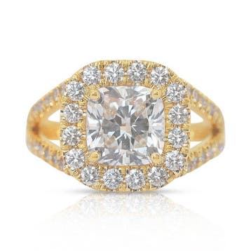 Ring - 18 karaat Geel goud - 3.51ct. tw. Diamant, Sieraden, Tassen en Uiterlijk, Ringen, Nieuw