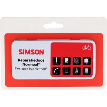 Simson Reparatiedoos normaal rood met bandenlichters, sol..., Ophalen of Verzenden, Nieuw, Band
