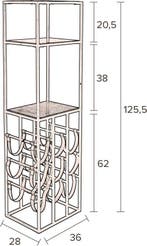 2dekans | Dutchbone Mil Wijnkast Marmer/ Metaal - Multi, Huis en Inrichting, Woonaccessoires | Wijnrekken, Ophalen of Verzenden