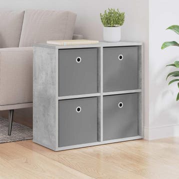 vidaXL Dressoir met lade Beton Grijs 59,5 x 27 x 57 cm, Verzenden, Nieuw, 50 tot 100 cm, 25 tot 50 cm