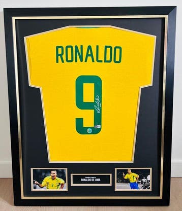 Ronaldo De Lima - Exclusive Hand Signed Brazil Shirt – World, Nieuw