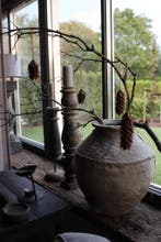 Roestige dennenappel hanger 9 cm, Ophalen of Verzenden, Nieuw