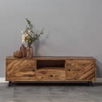 Tv-meubel Mangohout Fiona 120 cm, Verzenden, Nieuw, Overige houtsoorten, Industriële meubels