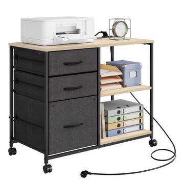 Verrijdbare Dossierkast met USB-Laadstation – 80 cm, Verzenden, Nieuw