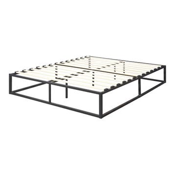 Metalen bed Kogel met lattenbodem zwart 180x200 cm, Verzenden, Nieuw