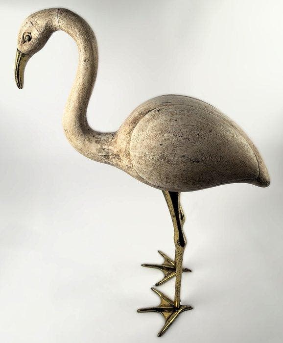 Elli Malevolti - Beeld, Dieren - 42 cm - Gegoten messing, Antiek en Kunst, Curiosa en Brocante
