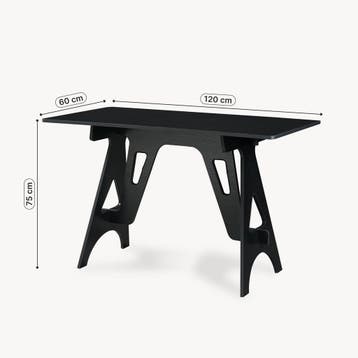 Bureau Bostenenna 120x60x75 cm Zwart met Houtnerf [en.casa], Verzenden, Nieuw