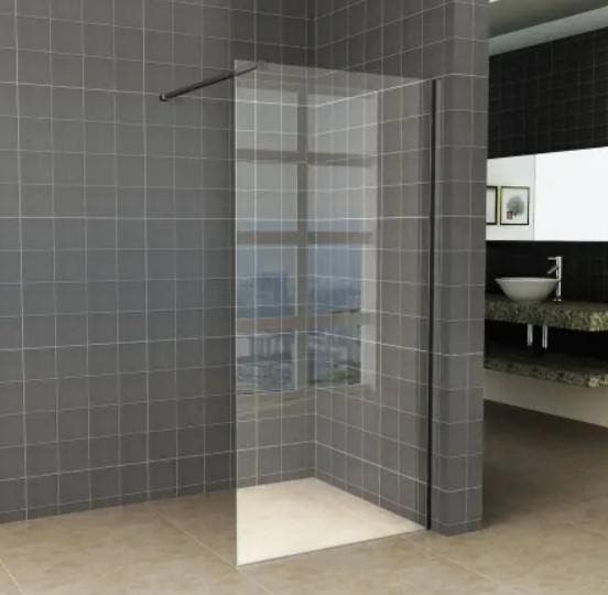 Slim glasplaat voor inloopdouche 140 x 200 cm helder glas, Doe-het-zelf en Verbouw, Sanitair, Bad, Nieuw, Glas, Ophalen of Verzenden