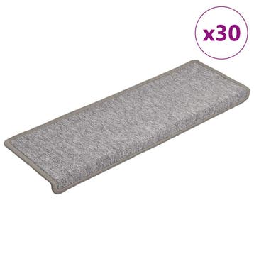 vidaXL Trapmatten 30 st 65x21x4 cm lichtgrijs met, Verzenden, Nieuw